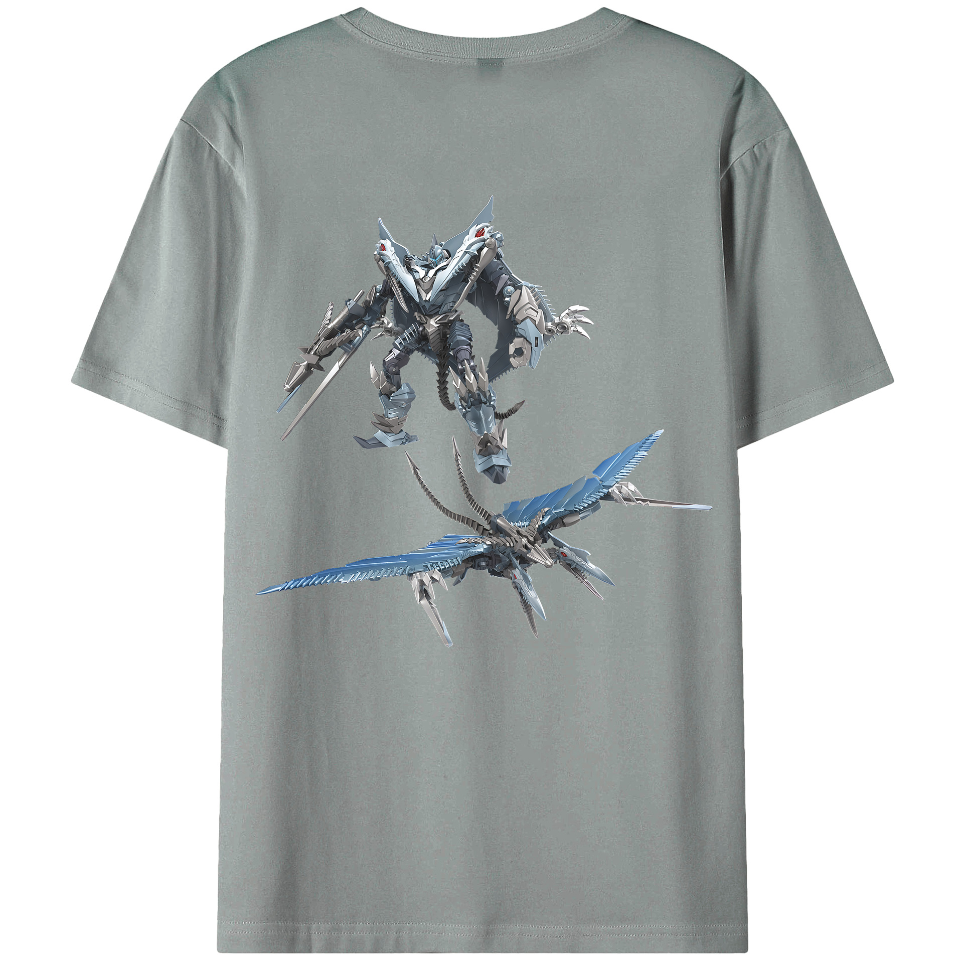 （画像用） Transformers トランスフォーマー 綿100％ メンズ半袖Tシャツ（バックプリント） 通気性